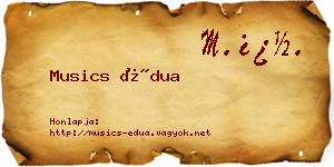 Musics Édua névjegykártya